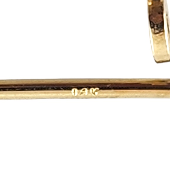 14 Karat Yellow Gold Oval Puffy Bead Hoop Earrings #18996 - Picture 7 of 8